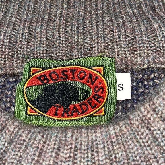 Vintage Boston Traders Sweater  100% Pure Wool  Small - Picture 5 of 14